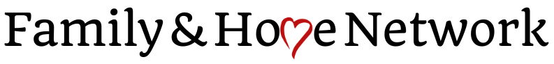 Family and Home Network logo with red heart